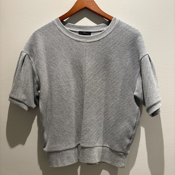 J Crew Light Gray Crewneck Top - Picture 1 of 4